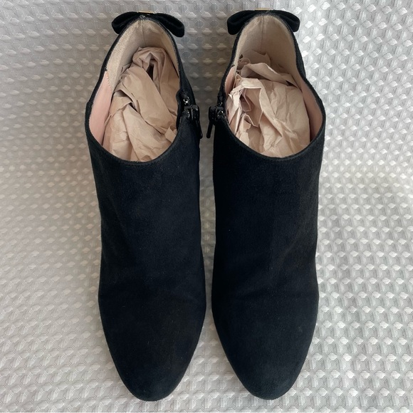 Kate Spade Netta Gold & Black Suede Ankle Booties Women’s Size 7B Made In Italy - Picture 2 of 13